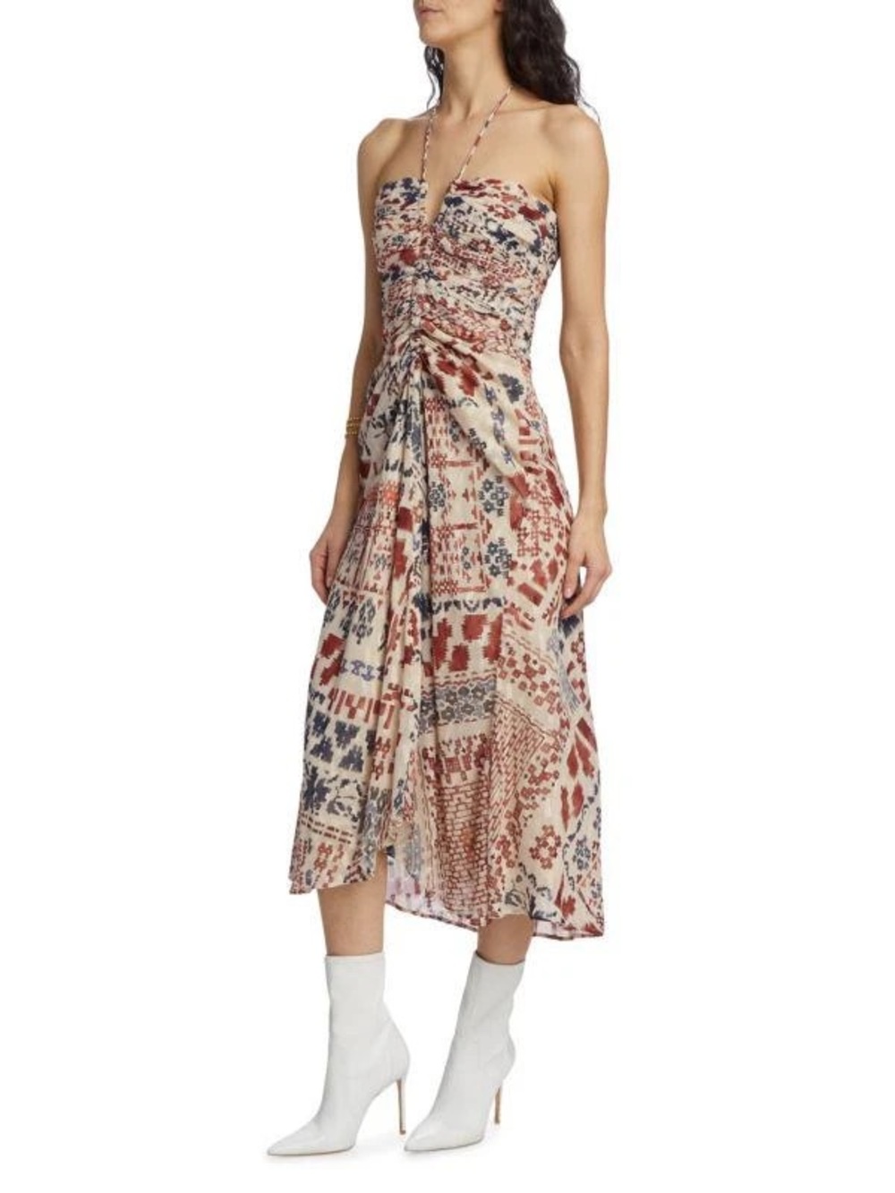 Maria Cher Women’s Epuyen Toribia Halter Midi-Dress— Size Medium